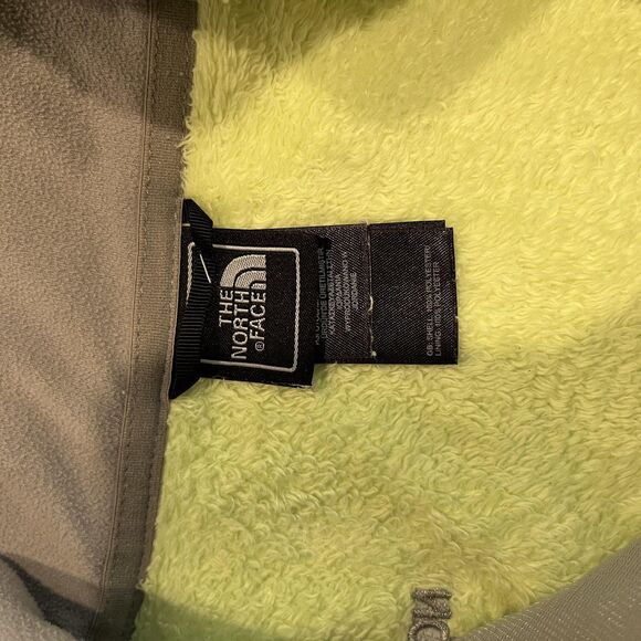 The North Face Osito Jacket Womens Medium Neon Green Fleece Full Zip Soft Plush - Picture 4 of 7
